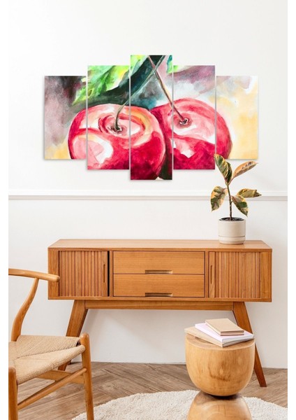 Kiraz 5 Parçalı Mdf Tablo fiyatları