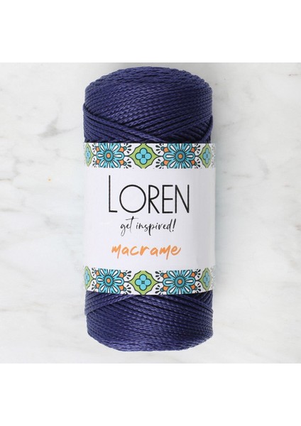 Macrame Lacivert El Örgü Ipi - Rm 0262 - 34353