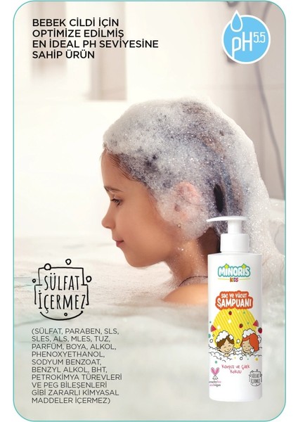 Minoris Kids Organik Saç ve Vücut Şampuanı 400ML modelleri