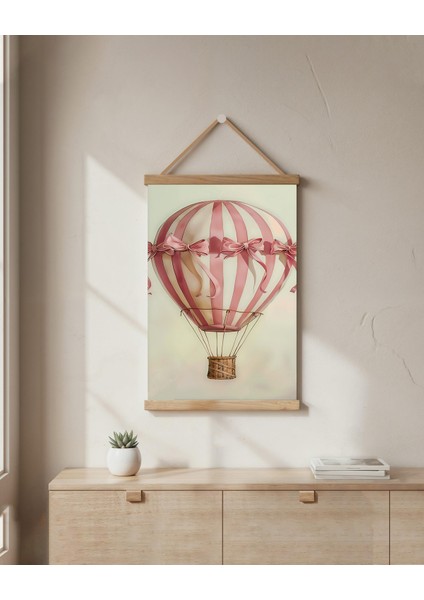 Pembe Uçan Balon Soyut Kanvas Poster modelleri
