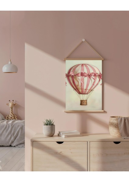Pembe Uçan Balon Soyut Kanvas Poster fırsatları