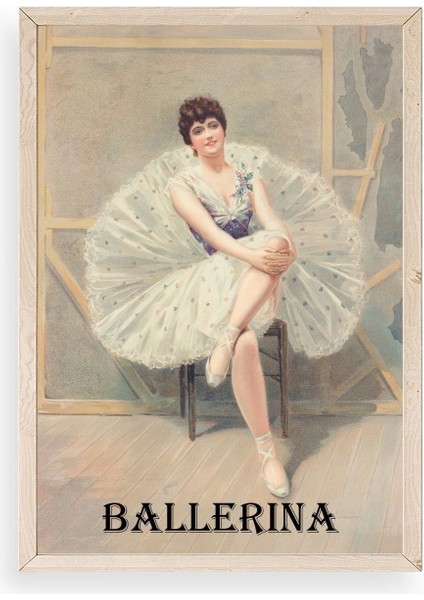 Ballerina Ahşap Çerçeveli Tablo