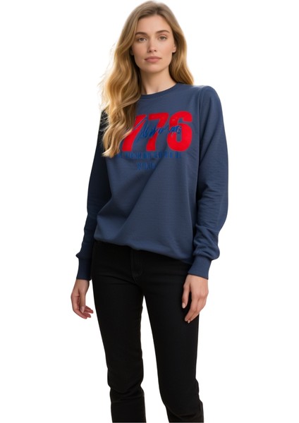 Füme Baskılı Sweatshirt