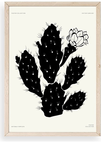 Çiçek Ahşap Çerçeveli Tablo