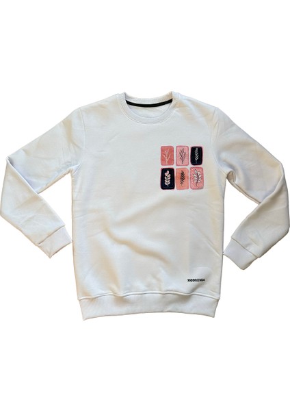 Kadın Beyaz Baskılı Sweatshirt fiyatları