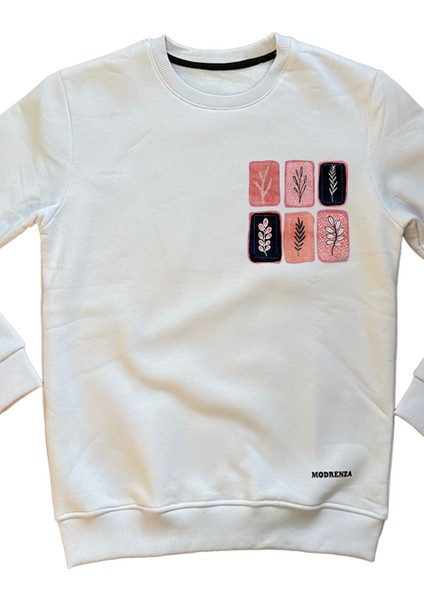 Kadın Beyaz Baskılı Sweatshirt modelleri