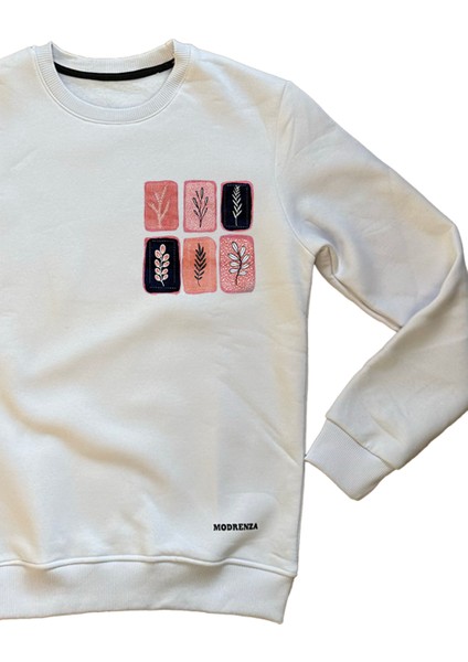 Kadın Beyaz Baskılı Sweatshirt fırsatları