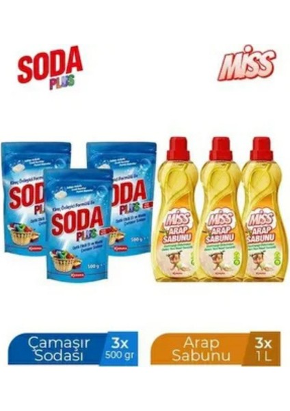 Çamaşır Sodası x 3 ve Missarap Sabunu x 3