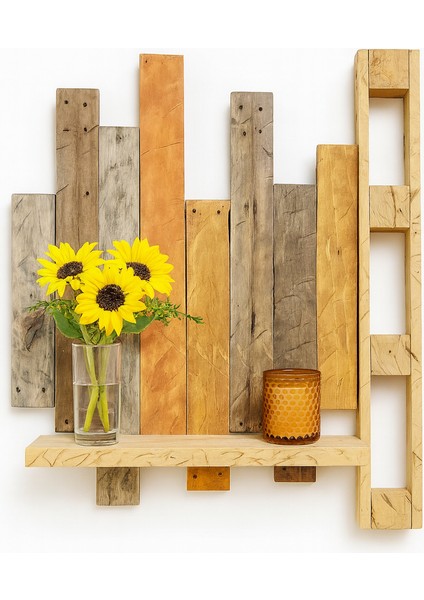El Yapımı Ahşap Duvar Rafı