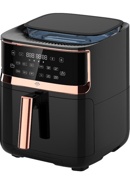 7l Buharlı Airfryer, Garantili, Siyah, Modern ve Sağlıklı Pişirme