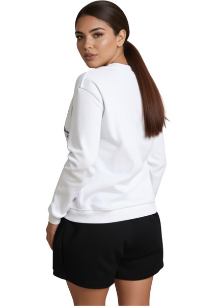 Kadın Beyaz Baskılı Sweatshirt fiyatları