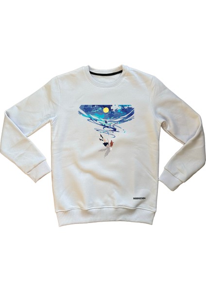 Kadın Beyaz Baskılı Sweatshirt indirimleri