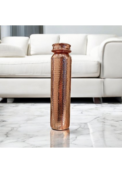 Bakır Matara Erzurum Bakır Su Matarası Bakır Sürahi Bakır Su Şişesi 700 ml Bakır Termus