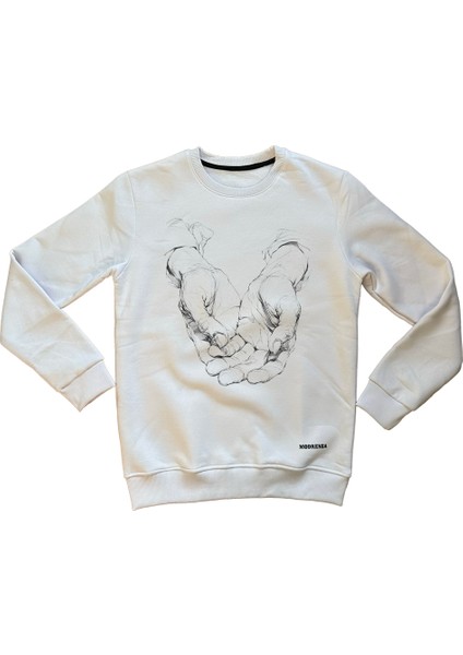 Kadın Beyaz Baskılı Sweatshirt fırsatları