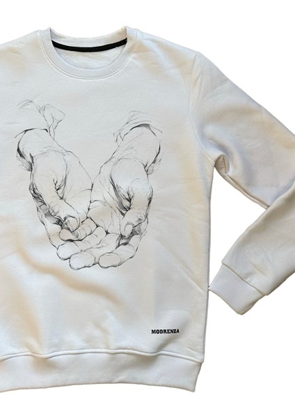 Kadın Beyaz Baskılı Sweatshirt indirimleri