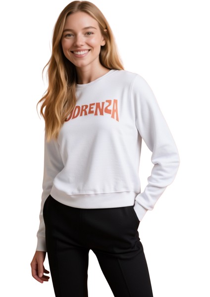 Kadın Beyaz Baskılı Sweatshirt fiyatları