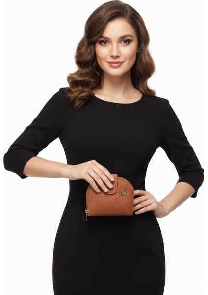 Kadın Çıtçıtlı Para ve Kart Bölmeli Mini Cüzdan