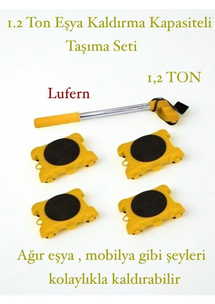 1.2 Ton Premium 1. Sınıf Malzeme Eşya Kaldırma Taşıma Seti Krikosu Kaldıraç Pratik Kolay Yük Taşıma