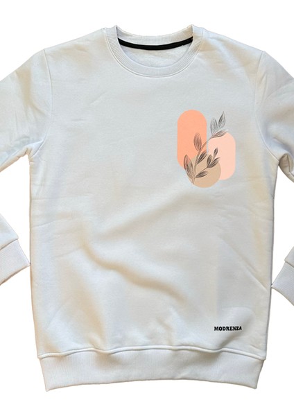 Kadın Beyaz Baskılı Sweatshirt modelleri