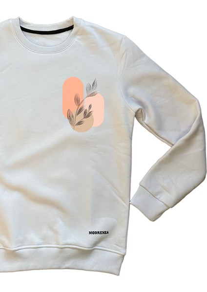 Kadın Beyaz Baskılı Sweatshirt fırsatları