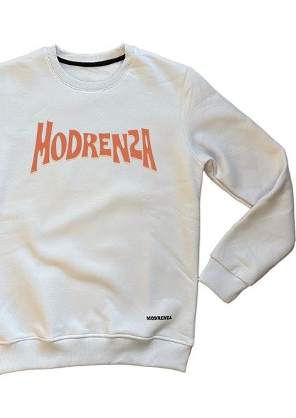 Kadın Beyaz Baskılı Sweatshirt