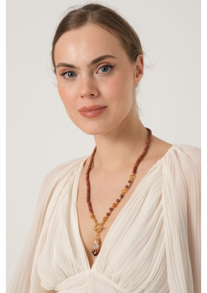 Yıldız ve Sitrin Taşlı Kolye modelleri