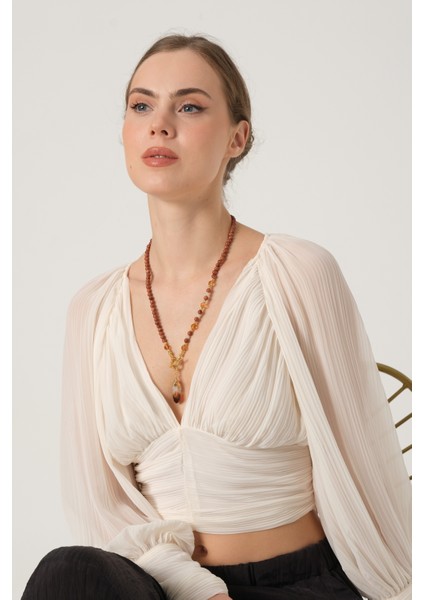 Yıldız ve Sitrin Taşlı Kolye fırsatları