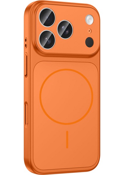 iPhone 17 Pro Max Kılıf Dönüştürücü Görünümlü M-Safe Şarj Özellikli Kamera Korumalı Formen Kapak - Turuncu fiyatları