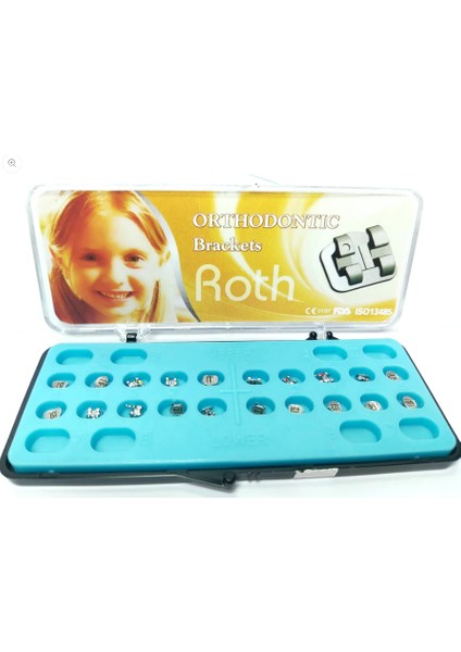 18 Roth Std. Mım Bracket Seti Diş Ortodontik Metal
