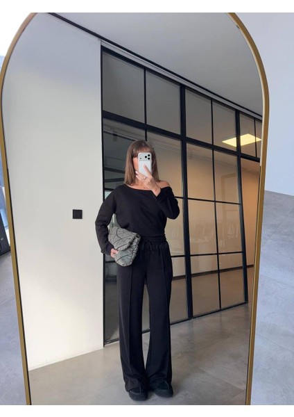 Kadın Oversize Fit Siyah Eşofman Takımı – Rahat & Modern Stil 1014 S fiyatları