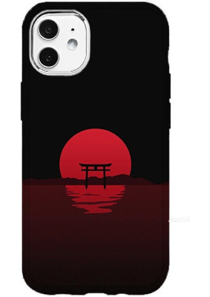 IPHONE 11 Uyumlu Özel Gün Batımı Kapısı Tasarımlı Lüks Silikon Kılıf