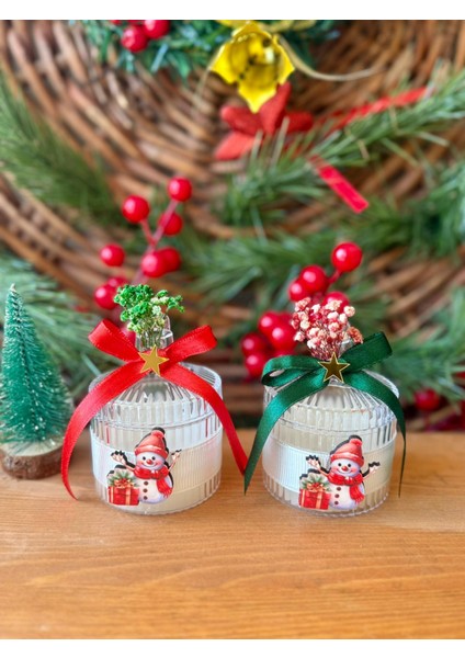 Yılbaşı Temalı Ikili Mum Seti Hediye Mum ,yeni Yıl Çam Süslemeli Dekoratif Mum fırsatları