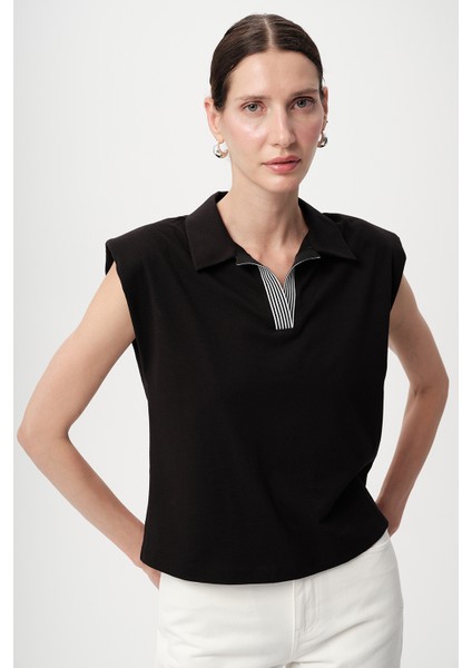 Polo Yaka Kolsuz Regular Örme Tişört fiyatları