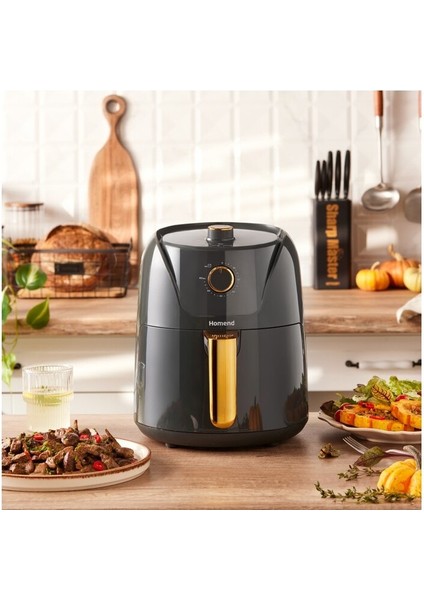Sağlıklı ve Pratik Kullanımlı 2505H Airfryer, Şık Antrasit Renkli fiyatları
