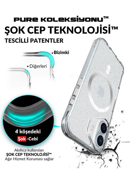 iPhone 16 Plus Magsafe Simli Kılıf Shock Pocket Darbe Emici Teknolojili Çizilmeye Dayanıklı indirimleri