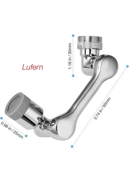Çok Amaçlı Akrobat Musluk Ucu Başlığı Filtreli 2 Fonksiyonlu Mutfak Banyo 1080 Derece Dönebilen fiyatları