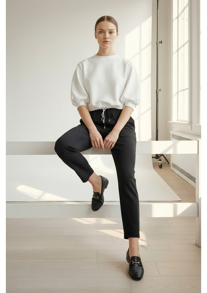 Bisiklet Yaka Düz Yarım Kollu Örme Tişört modelleri