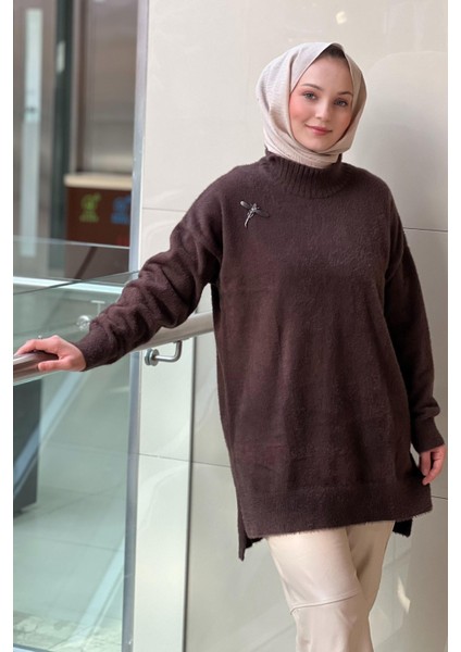 7000 Sıfır Yaka Önü Kısa Arkası Uzun Angora Tunik fiyatları