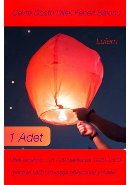 Dilek Feneri Balonu Gece Ateş Gökyüzü Işığı Uçurtma Yırtılmaz Kaliteli Düğün Nişan Özel Gün