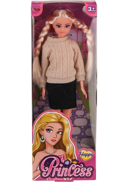 WG-115527 Kazaklı Örgü Saçlı Bebek 29 cm -Vardem Oyuncak