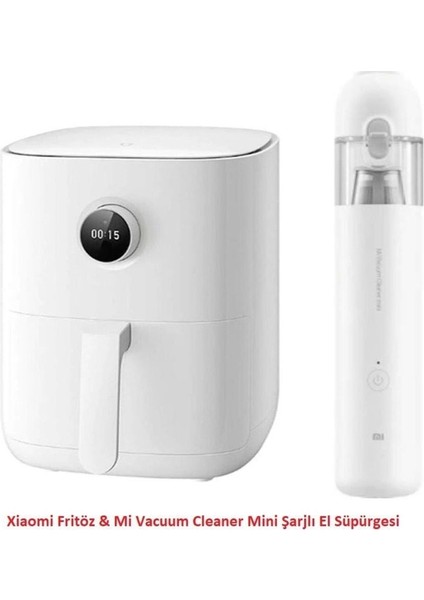 Çok Amaçlı Mini Elektrikli Fritöz ve Süpürge Seti, Şarjlı ve Hediye Dahil