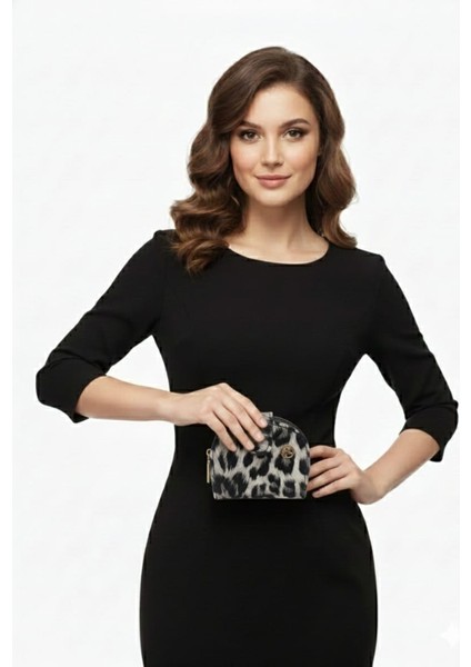 Kadın Çıtçıtlı Para ve Kart Bölmeli Mini Cüzdan