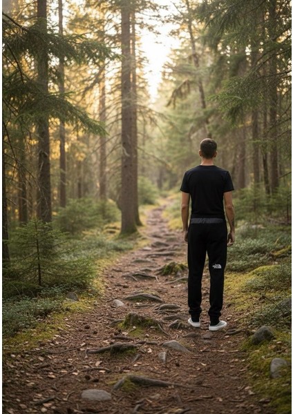 Erkek Siyah Logolu Jogger Eşofman Altı fırsatları