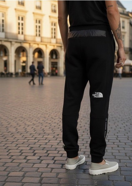 Erkek Siyah Logolu Jogger Eşofman Altı