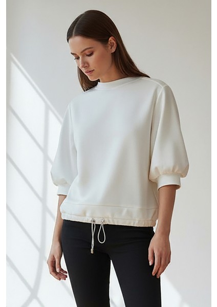 Bisiklet Yaka Düz Yarım Kollu Örme Tişört fırsatları