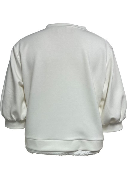 Bisiklet Yaka Düz Yarım Kollu Örme Tişört