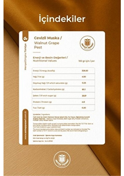 Cevizli Muska Pestili-250 gr