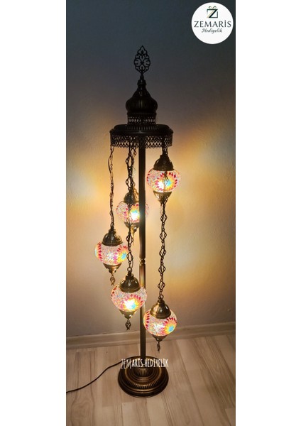 El Yapımı Otantik Mozaik Lambader 5'li fiyatları