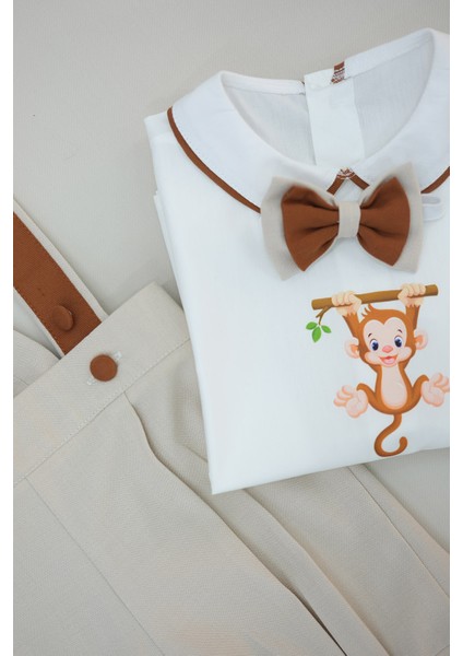 Udoras Tesktil Kakuli Baskılı Şort Salopet Takım modelleri