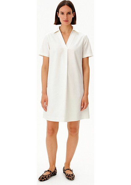 V Yaka Kısa Kollu Gömlek Elbise indirimleri